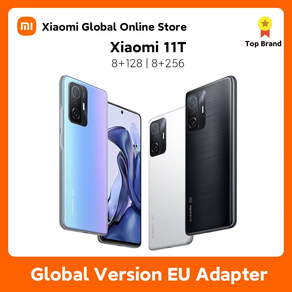 

Global Version Xiaomi 11T 8GB+128GB/256GB Dimensity 1200-Ultra Octa Core 67W Charging 108MP Camera 120Hz 6.67" AMOLED