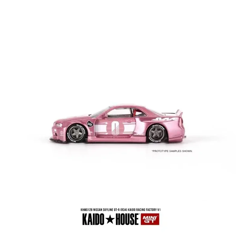 Kaido House + MINIGT 1:64 Модель автомобиля Skyline GT-R (R34) Racing Pink # ХМГ128