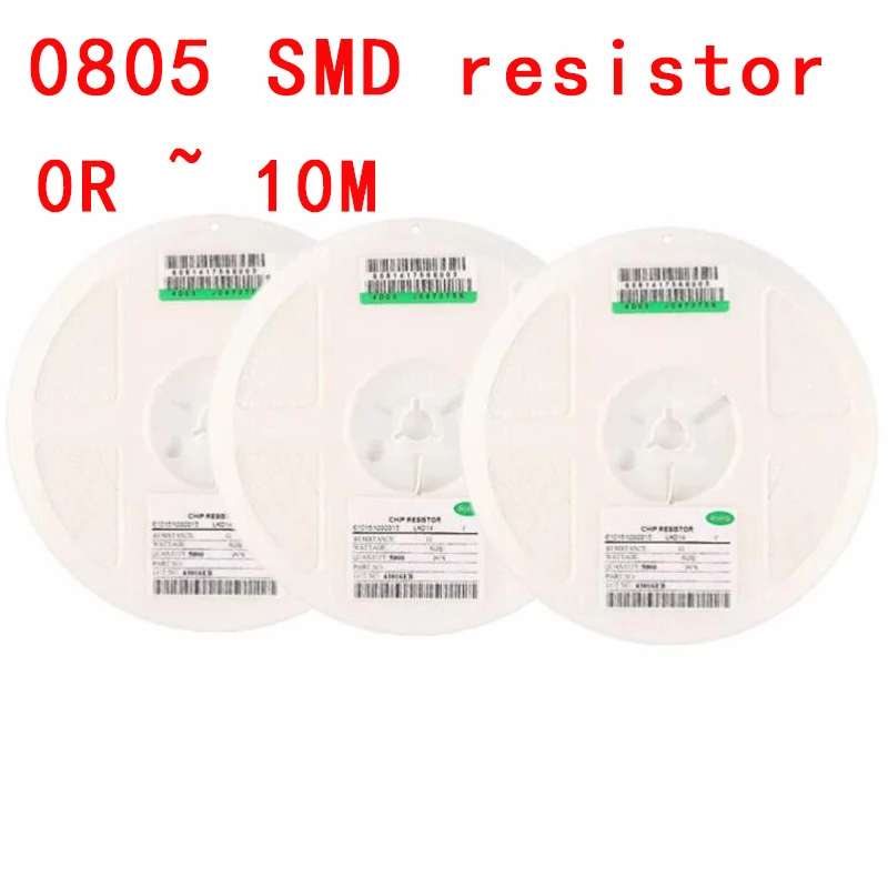 100 шт. 1% 0805 SMD резистор 0R ~ 10M 1/8W 0 1 10 150 220 330 Ом 1K 2 2K 4 7K 10K 100K 1R 10R 100R 150R 220R 330R 1M