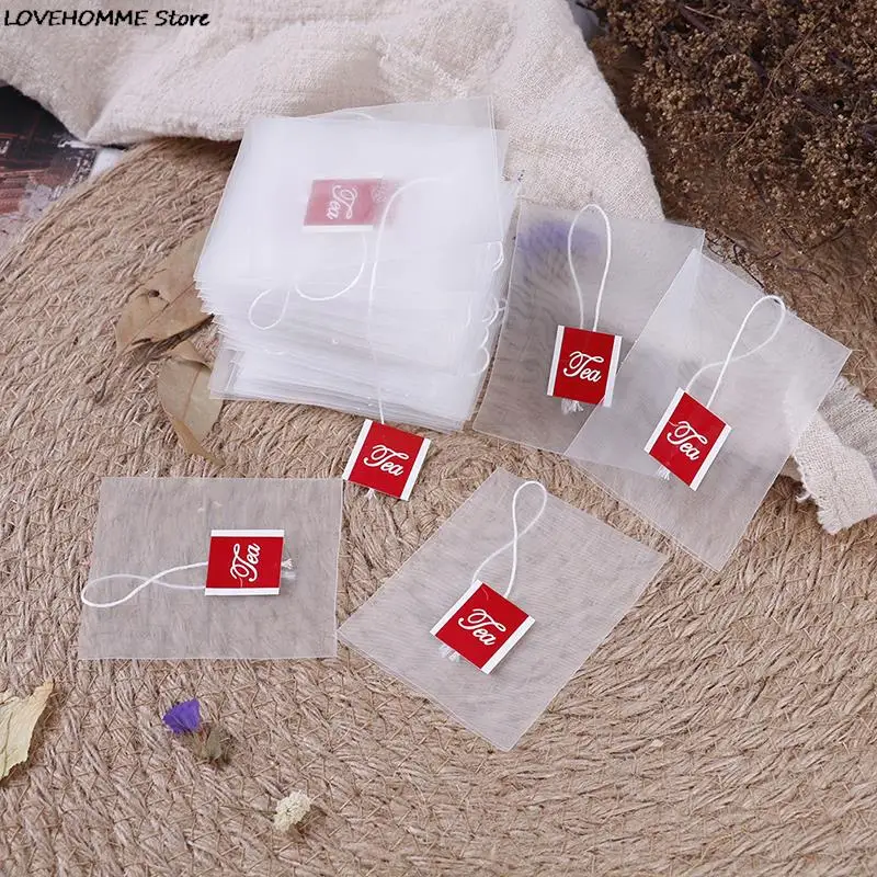 

100Pcs/Lot Tea Bag Infuser with String Heal Seal Sachet Filter Paper Teabags Empty Tea Bags 7x6cm Wholesale High Quality