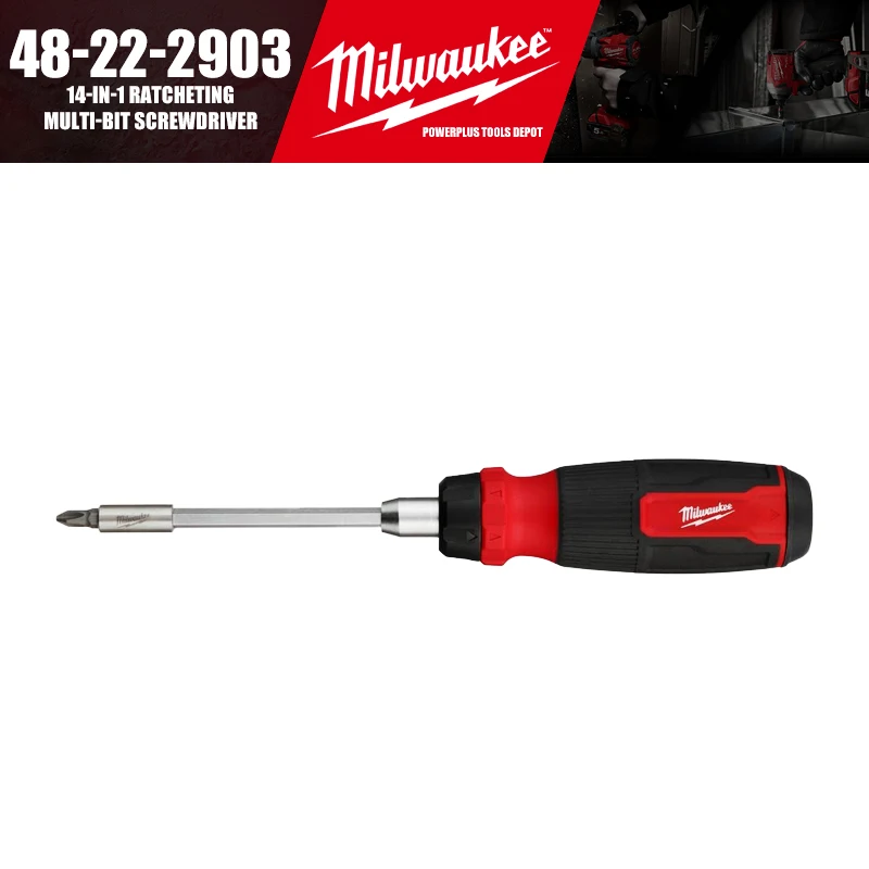 

8-в-1/14-в-1 многобитная отвертка Milwaukee 48-22-2913/48-22-2903 с храповым механизмом, ручной инструмент, аксессуары для электроинструментов