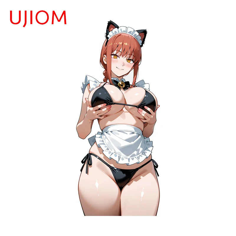 UJIOM Makima соблазнительные кошачьи уши девушка стикер на стену художественная привлекательная окклюзия царапины граффити наклейка украшение корпуса компьютера