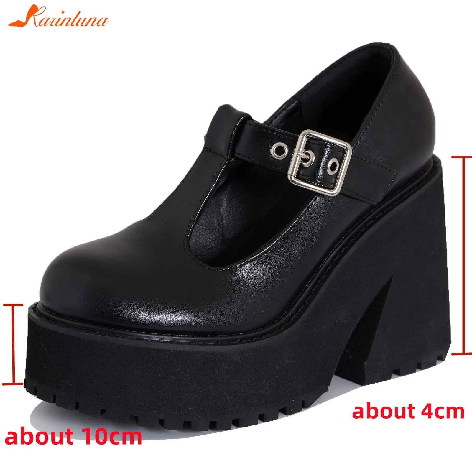 Chunky Platform Mary Janes Pumps 2023 Brand New Spring Summer T-strap Stylish Walking Comfy Pumps Sandal  Women Footwear Shoes
