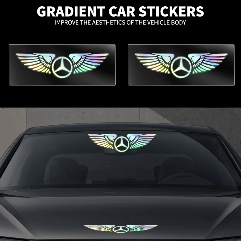 Красочные светоотражающие лазерные наклейки на дверь багажника автомобиля с