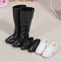 besegad 3 pairs mini men doll black boots formal cusp shoes white sneakers tennis shoes accessories for barbie boyfriend ken toy