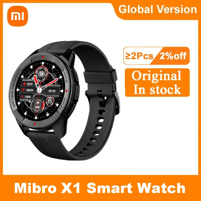 

Умные часы Mibro X1 водонепроницаемые (5 атм) с базовым рисунком, Время работы батареи 60 дней, экран Amoled HD 1,3 дюйма, емкость 350 мАч