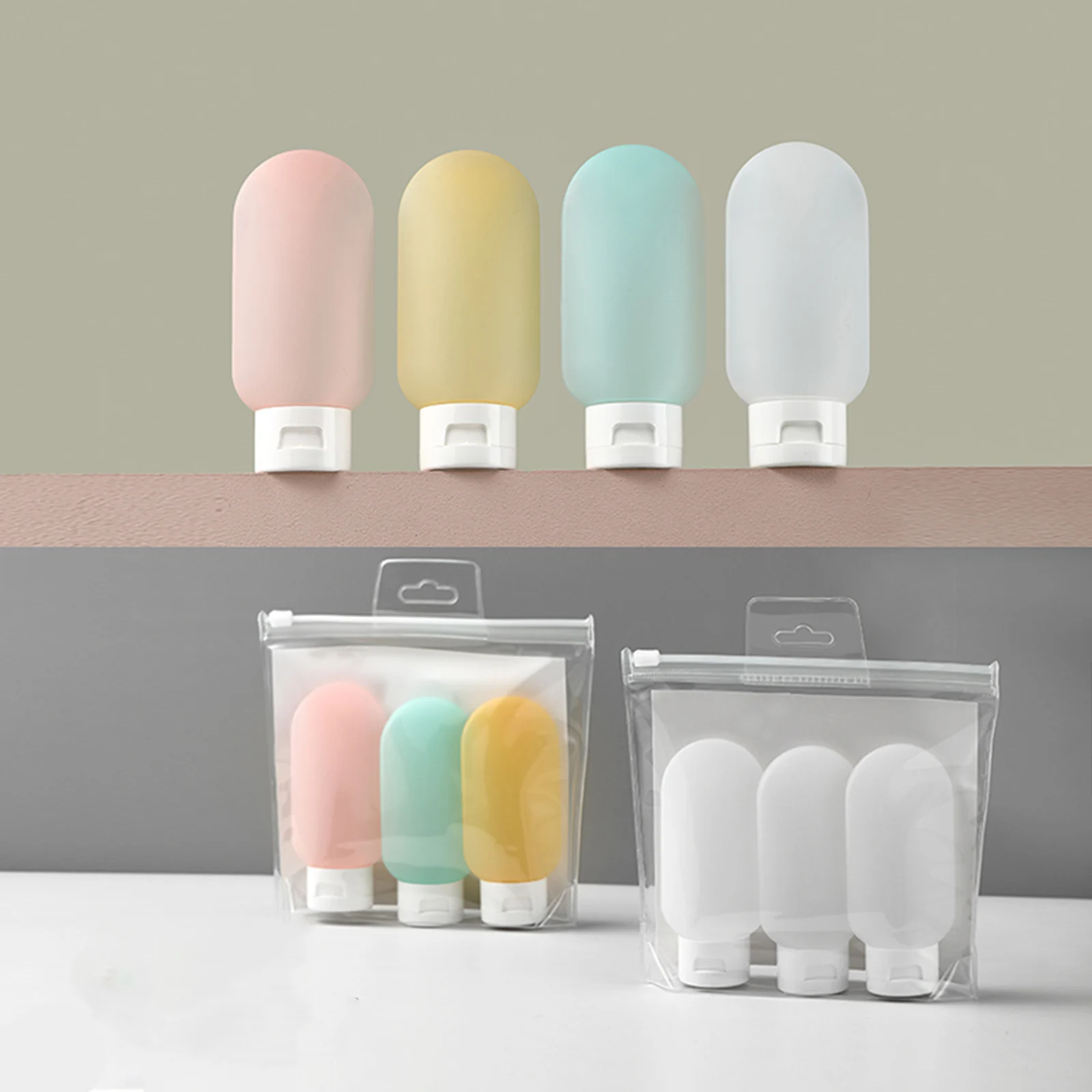 

3pcs Travel Accessories Lotion Bottle BPA-free Home Supplies 3pcs Leak Proof Portable Safety PE Toiletries