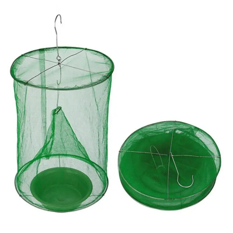 Flycatcher Reusable Hanging Fly Trap Net Traps Flytrap Cage Hanging Flycatcher Hanging Cages Killer Pest Control