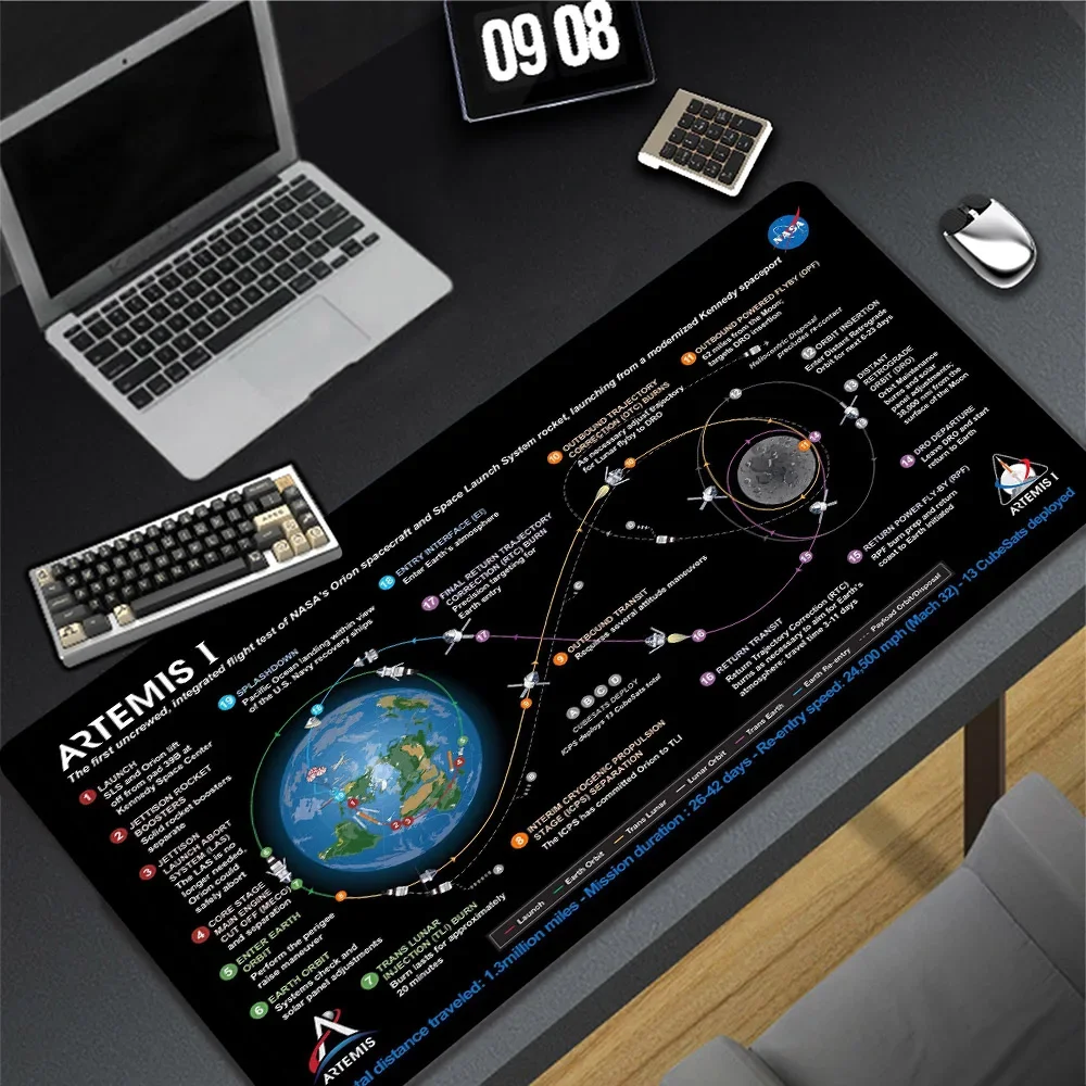 Большой коврик для мыши с космической картой Orion MPCV и система Space Launch System Spacecraft HD