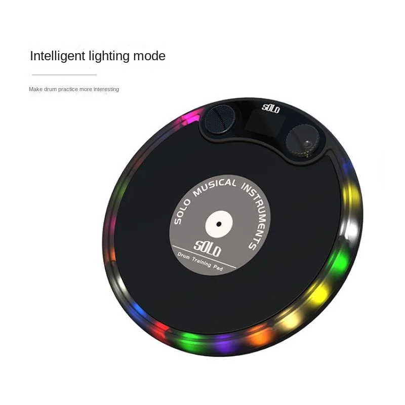 

1 шт. 10-дюймовая электронная Бесшумная барабанная колодка для начинающих, практикующих перкуссионные инструменты, интеллектуальная светочувствительная барабанная колодка
