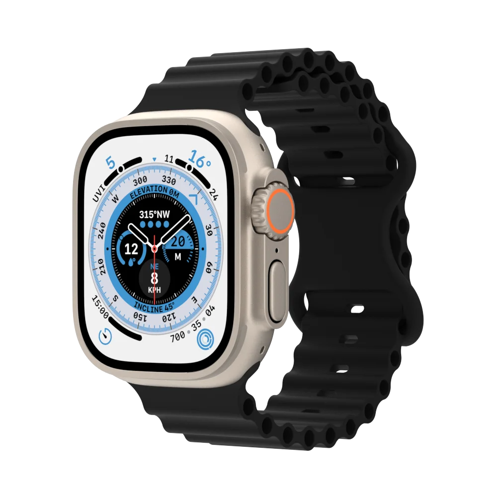 

Ocean silicone strap For Apple watch Band Ultra 49mm 45mm 44mm Watchband For iWatch series 8 7 SE 6 4 3 42 38 41mm 40mm Bracelet