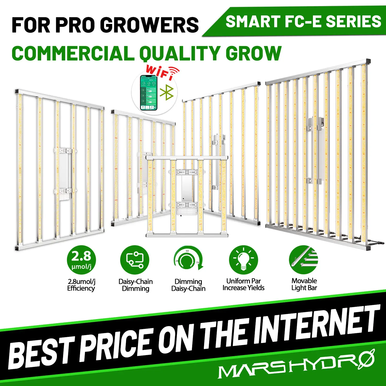 

Up to 20% off-Mars Hydro Smart FC-E 3000 4800 6500 Led Grow Light bars Dimmable Full Spectrum for Indoor Hydroponics Plants