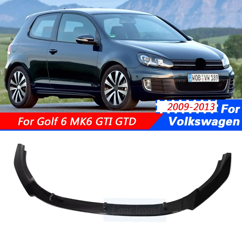 Передний бампер для Volkswagen VW Golf 6 MK6 GTI GTD спойлер сплиттер диффузор крышка