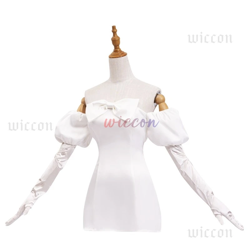 Premiun Alien Stage Sua косплей костюм женское милое белое платье головные уборы нарядная