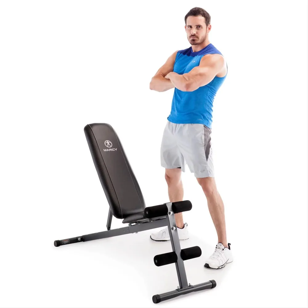 

Marcy Pro Adjustable Home Gym Utility Exercise Weight Training Workout Bench SB-261W, Gym Bench