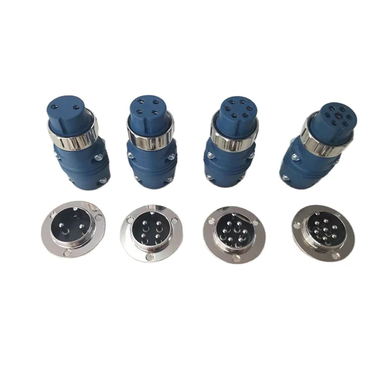 

Gas Shielded Welding Machine Wire Feeder Accessories, Aviation Connector 2/4/6/7 Pins Electric Welder Plug Socket 1 Set