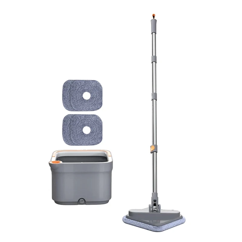 

Швабра с вращающимся ведром, автоматическая вращающаяся швабра с отжимом без рук для мытья пола