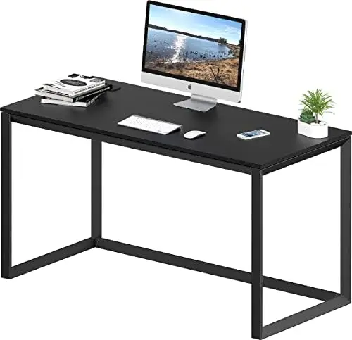 

Home Office 55-Inch Large Computer Desk, Black/Cherry мусорное ведро Desk trash can Hanging kitchen waste bin Black