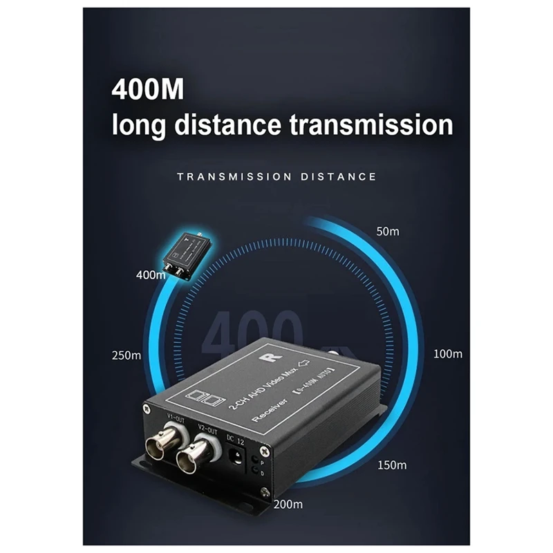 Коаксиальный мультиплексор 2Chs HD AHD расширитель 1 линия передачи 2-канальный