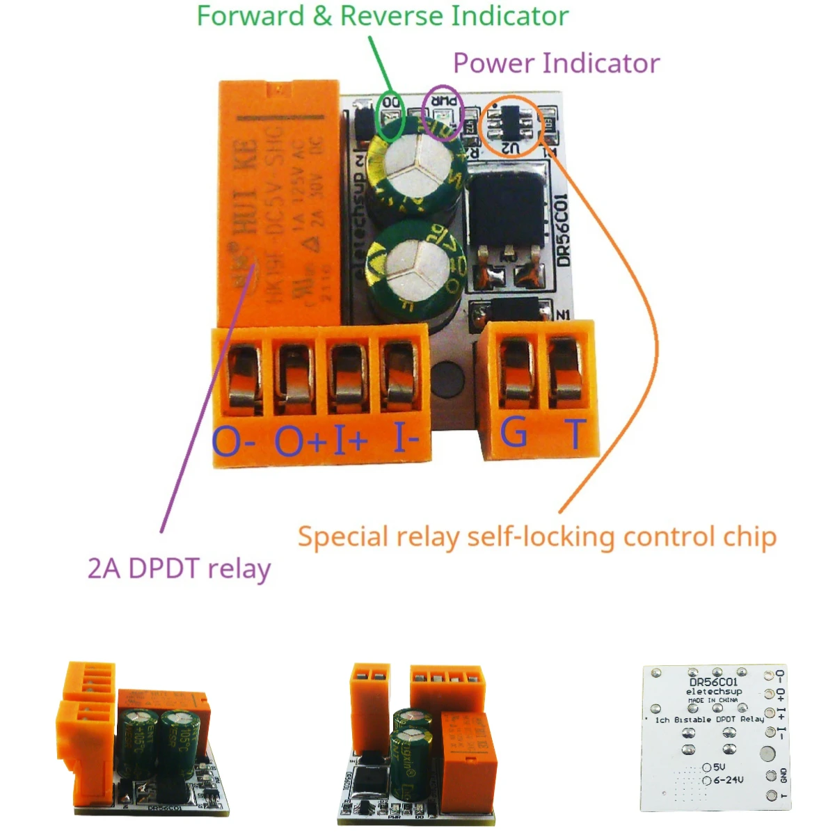 DC 6 В-24 В 2A самоблокирующийся двигатель контроллер обратной полярности