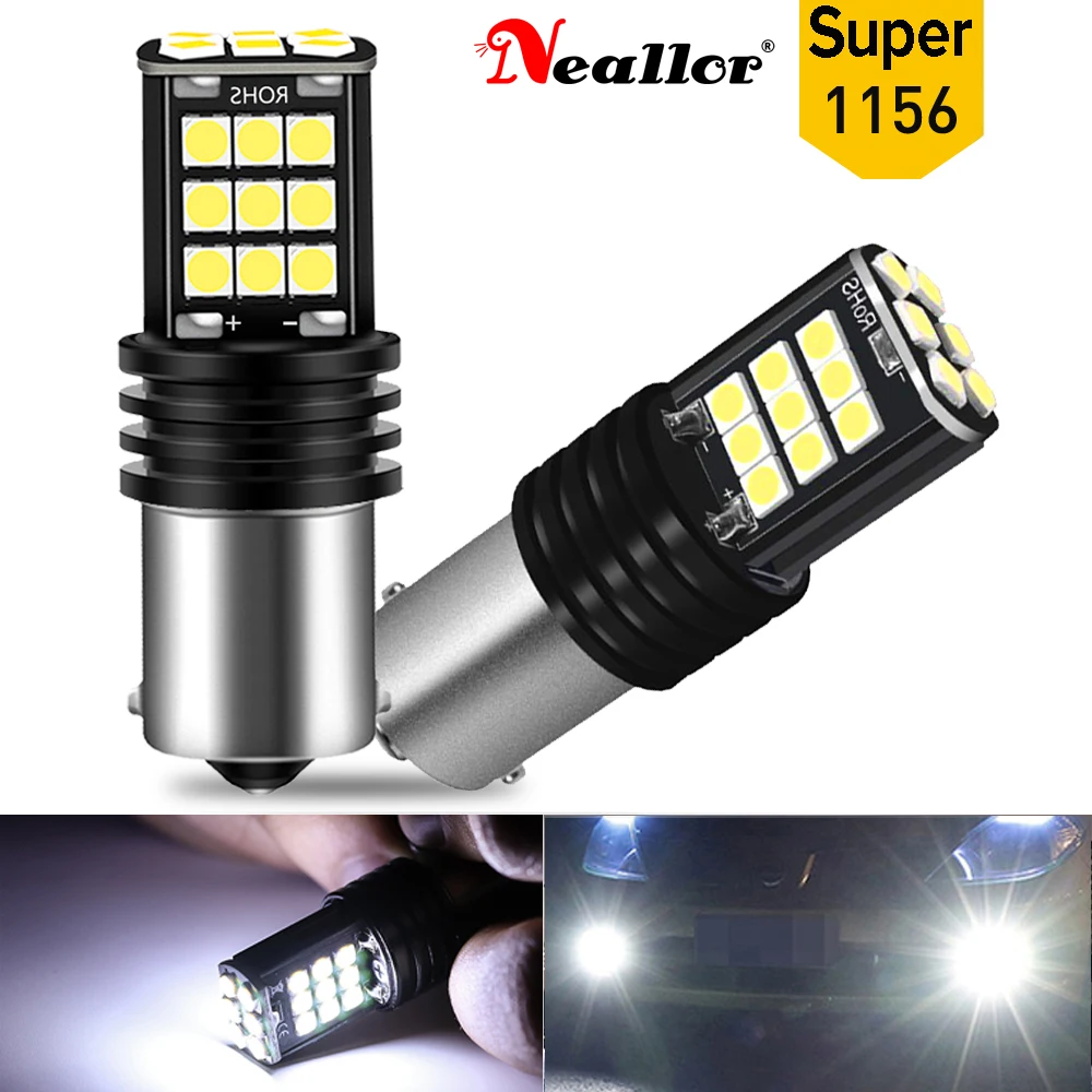 

2PCS 1156 BA15S P21W S25 7506 LED Bulbs High Power 30pcs 3030SMD Super Bright 1200LM Replace For Car Reversing Light White Diode