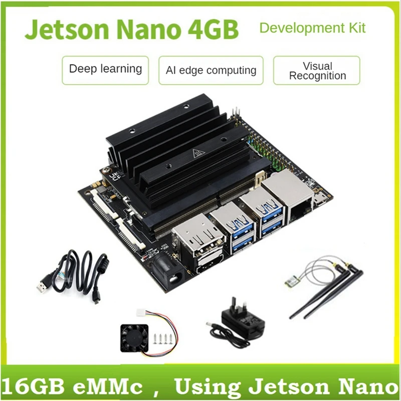

Набор разработчиков для Jetson Nano 4 Гб, интеллектуальная макетная плата с программированием нано-модуля Jetson