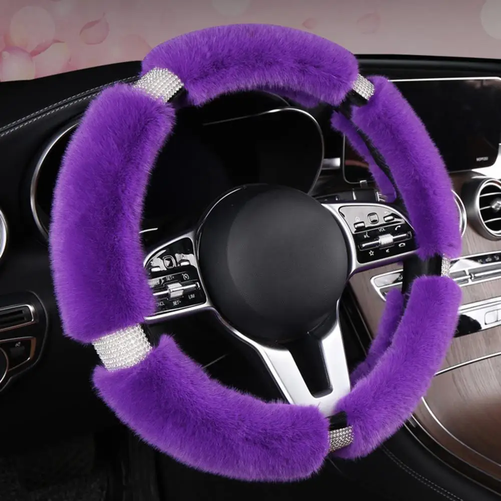 

Car Steering Covers Excellent Non-slip Stable Winter Warm Steering Wheel Protector for Car