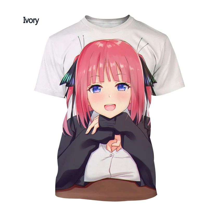 

Hot Japan anime The Quintessential Quintuplets men's and women's 3d printing casual short-sleeved T-shirts graphic t shirts