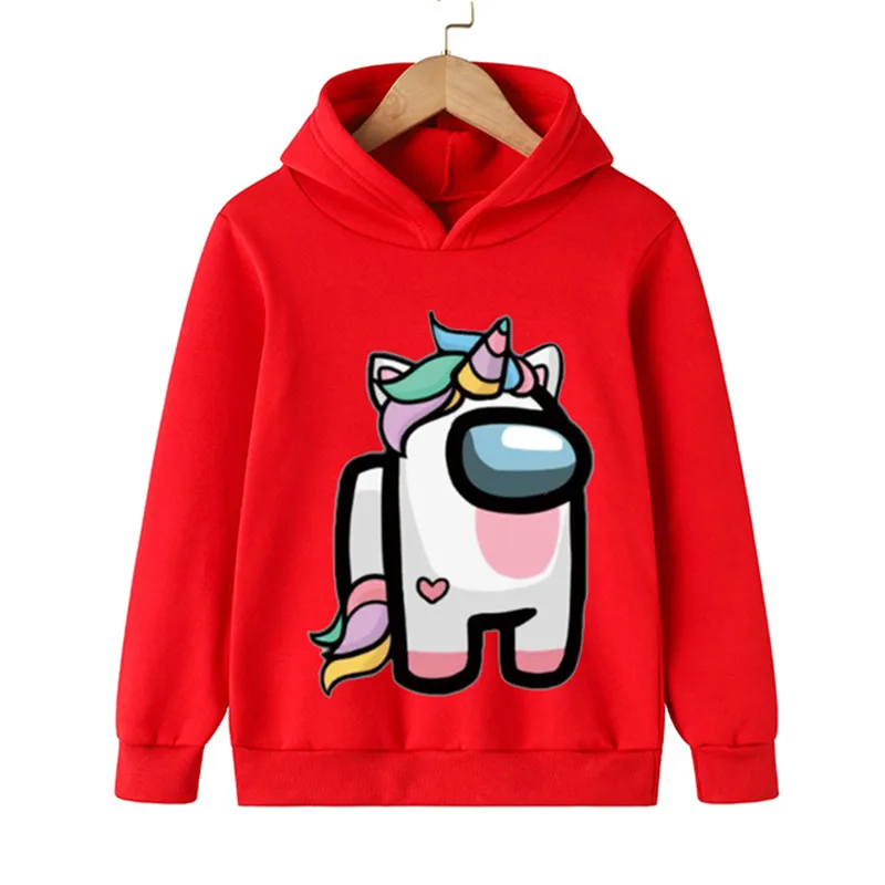 

Unicorn Hoodies Long Sleeves Cotton Hooded Tops Girls Boys Children Clothing Spring Clothes 4-14 Years Kids Fashion Sweatshirts