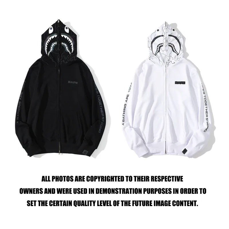 

Bape Shark Joint Camouflage Hoodie Men‘s And Women‘s Cardigan Sweater Jacket