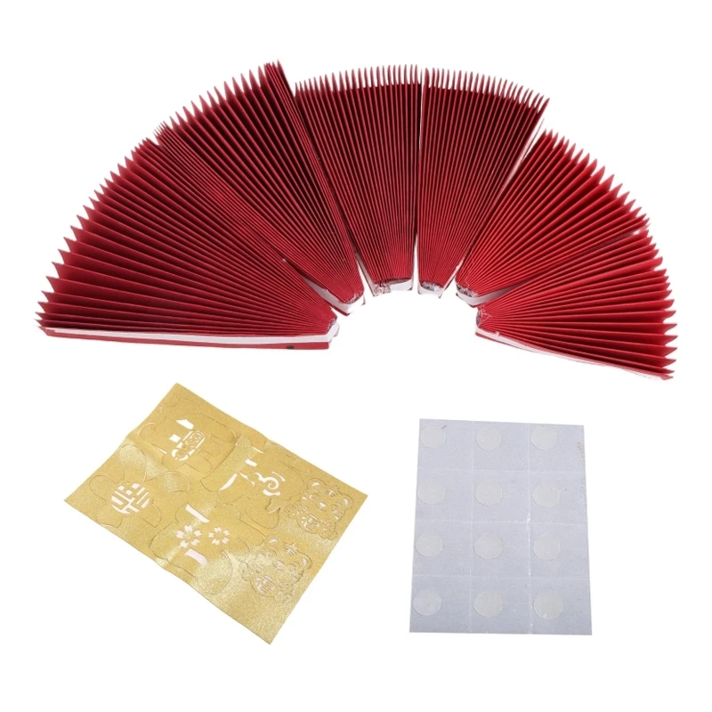 

6pcs Chinese New Year Paper Fans Decorations Happy 2022 Tiger Years Window Wall Round Paper Fan Spring Festival Supplies