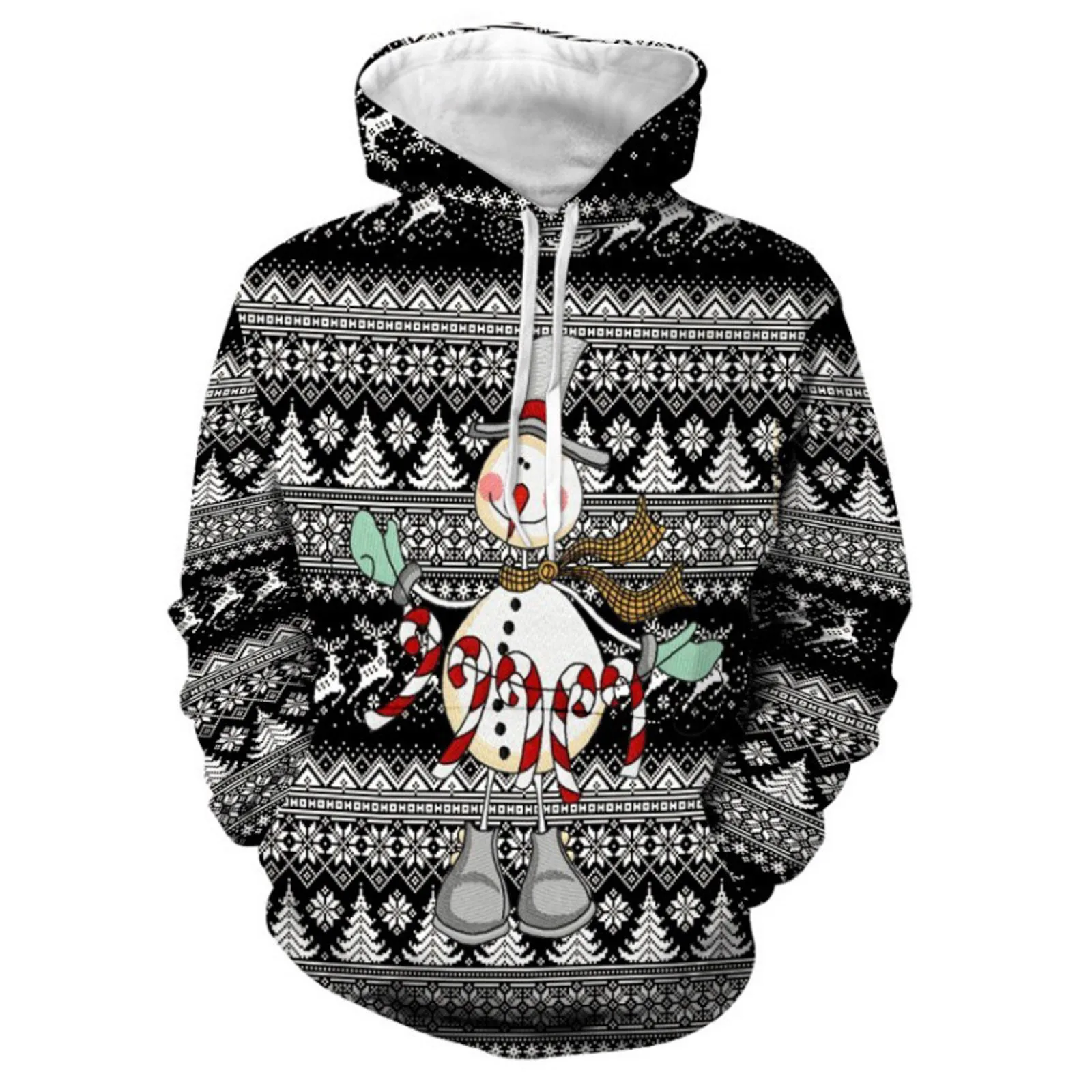 

Men's Christmas hoodie Geometric sweatshirt Navidad Pullovers Ugly Casual 3d-Printed Jumper hoody snowman Themed funny sudaderas