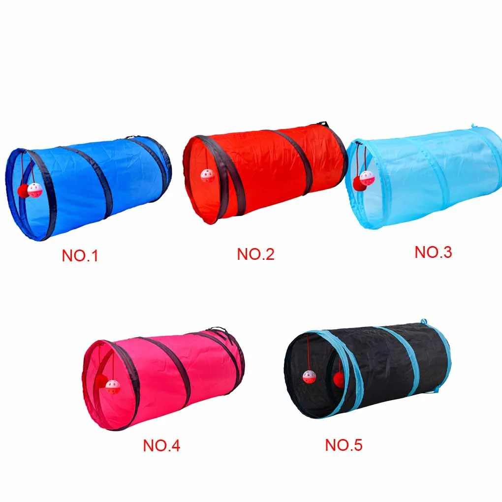 

1 шт., игровой тоннель для кошек, с 2 отверстиями, 25 х50 см