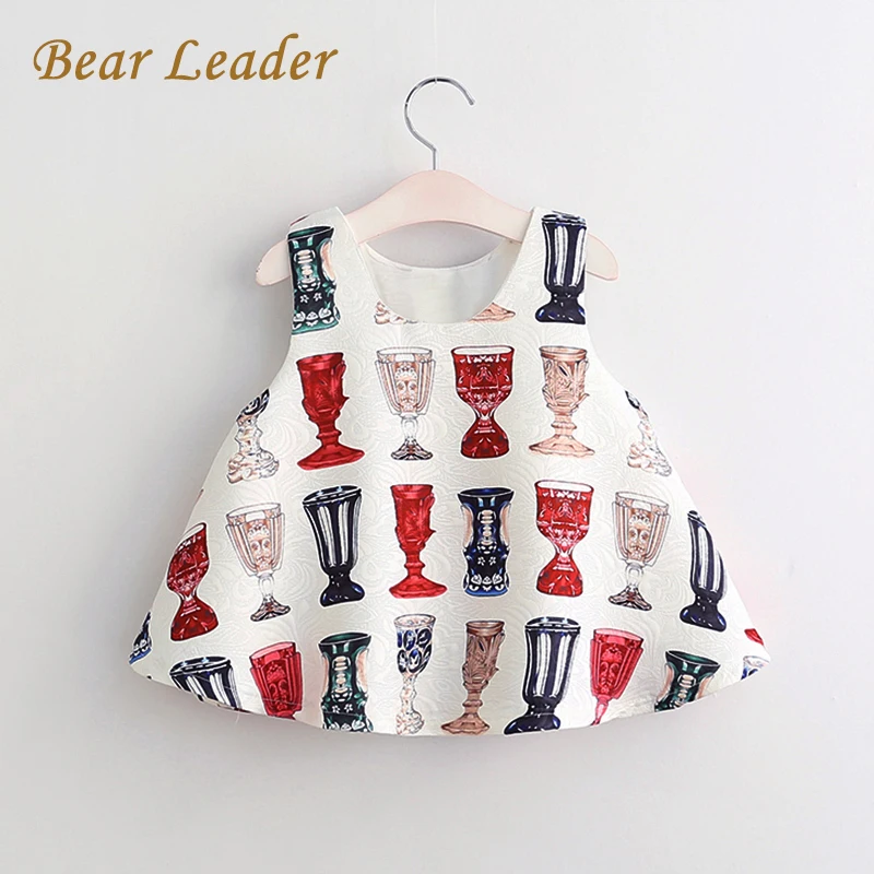 

Bear Leader/Модная детская одежда; Платье без рукавов для девочек; Летняя элегантная одежда с принтом для девочек; От 4 до 8 лет хлопковые костюмы