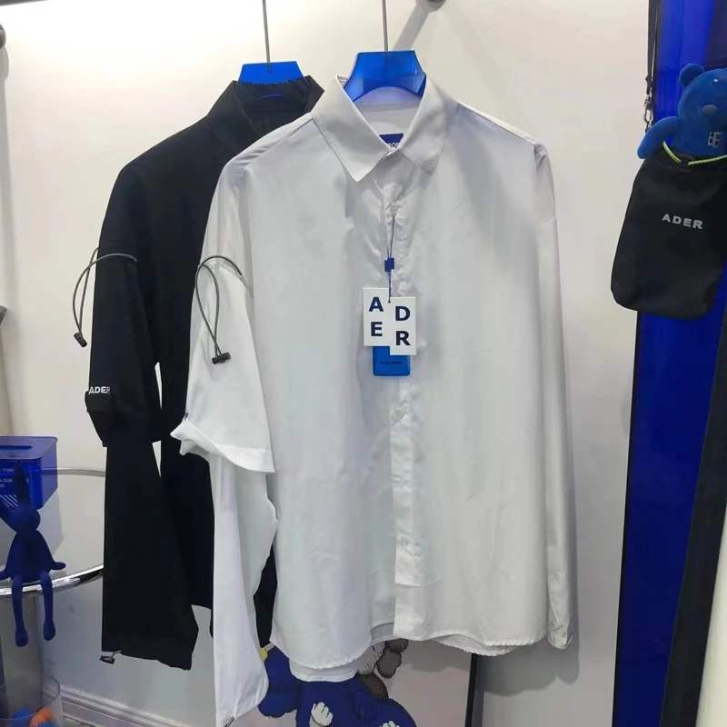 

Рубашки с длинным рукавом ADERERROR, рубашки оверсайз из чистого хлопка 1:1, высококачественные белые повседневные рубашки