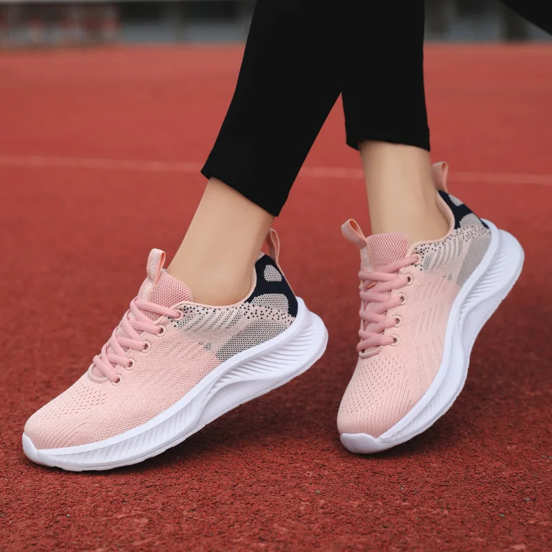 Women's Tennis Shoes High Qulity Sports Shoes for Women Knitted Breathable Casual Jogging Sneakers
