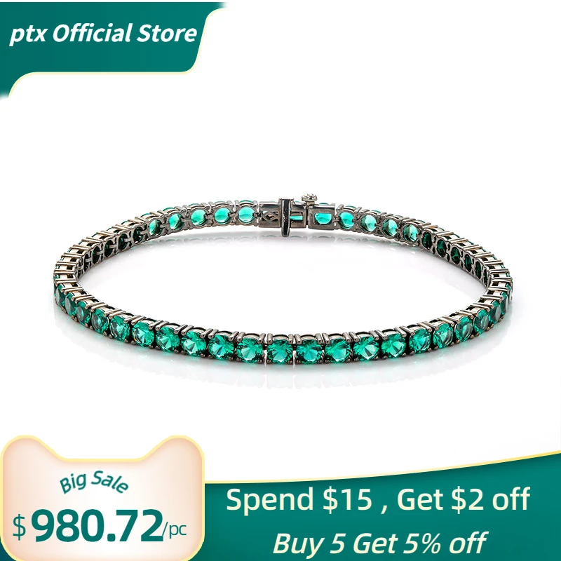 

9k/14k/18k 3.5mm about 50 Diamonds Emerald Brilliant Cut Loose Gemstone Moissanite Diamond Tennis Bracelet Jewelry