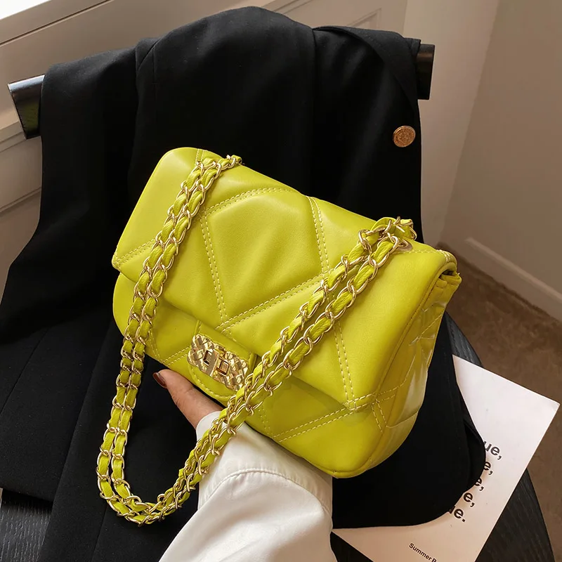 

Fashion Lingge chain bag women's 2022 new Korean style foreign style one shoulder small square bag high sense messenger bag