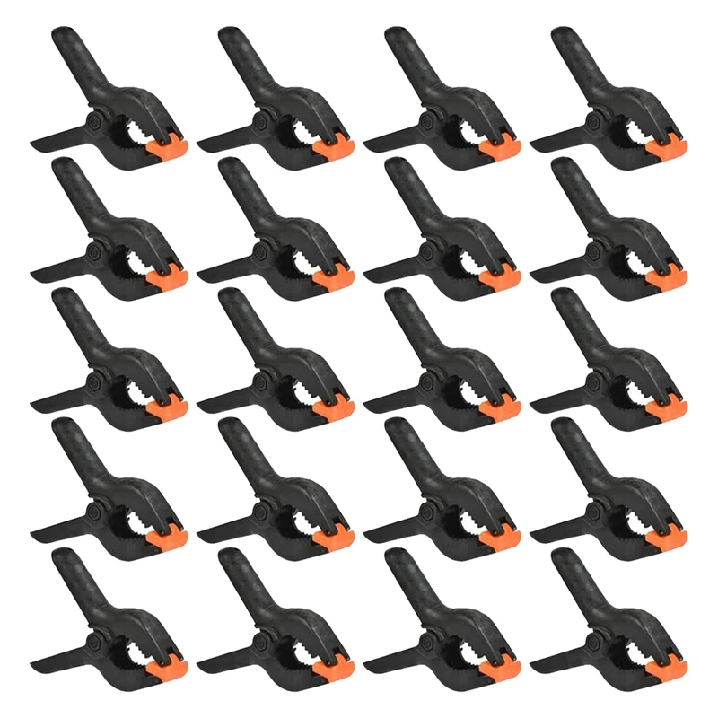 

20 Pcs Strong Gripper,Nylon Spring Clamps Clips Traceless Clamps For Home Improvement,Wood Working,Photography Studios