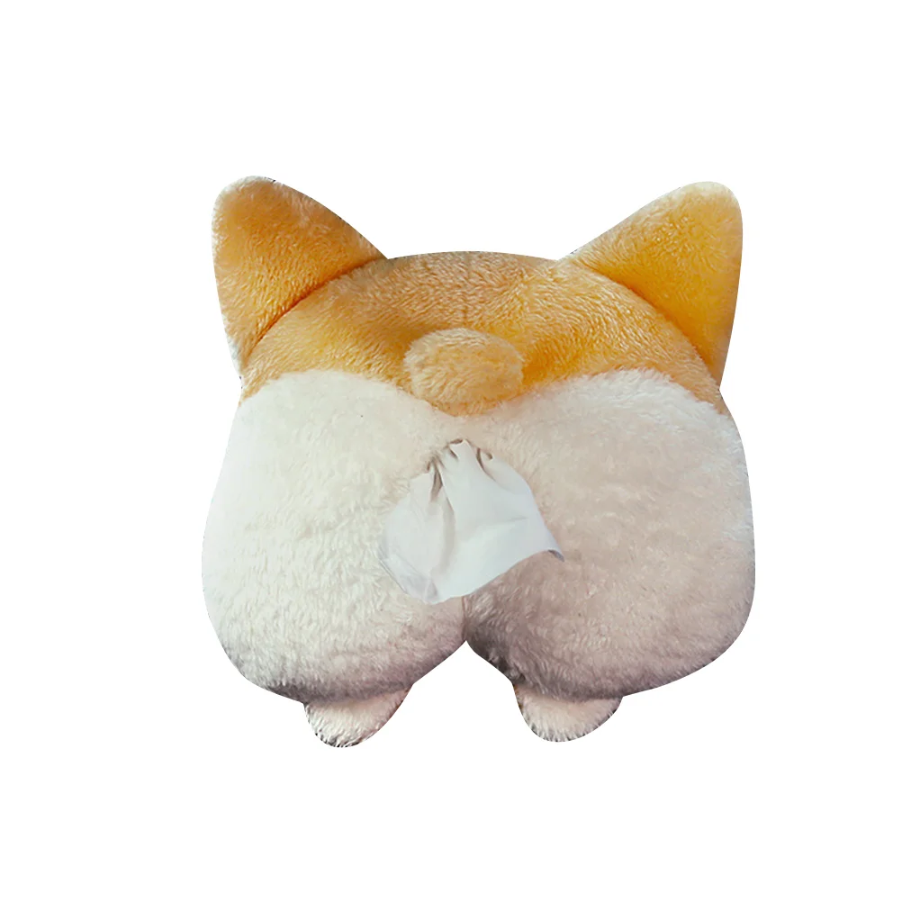 

Tissue Corgi Car Box Holder Dispenserbutt Covernapkin Plush Storage Gifts Carton Paper Bag Tissues Pouch Funny Stuff Dr Elsey