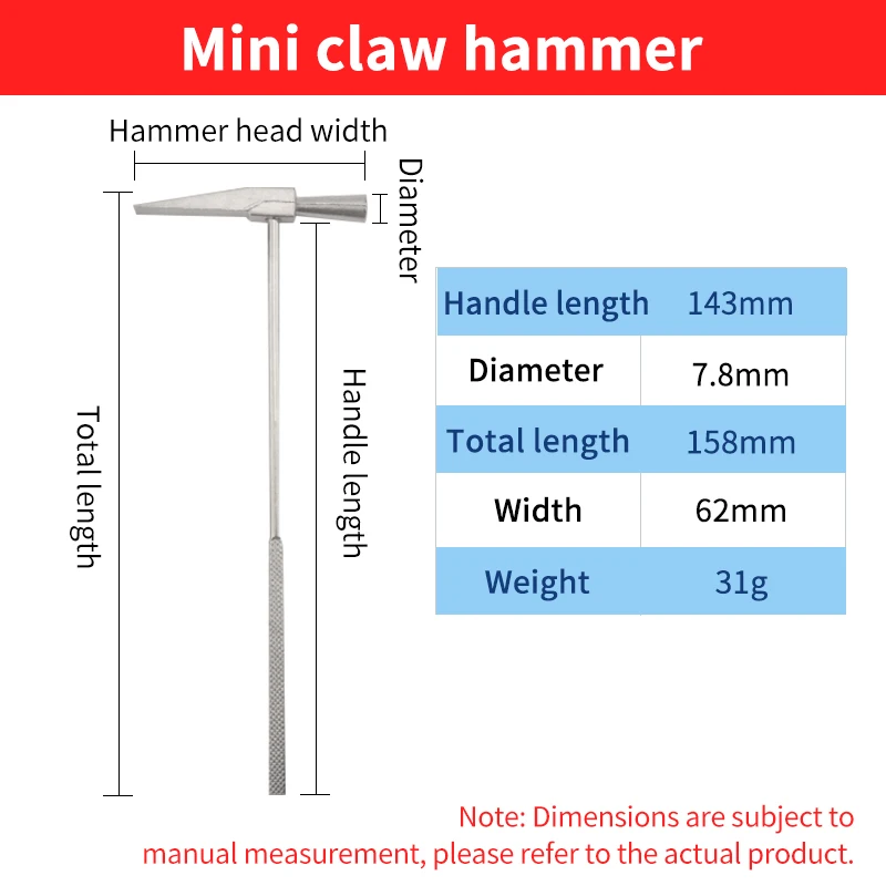 Мини-молоток LUXIANZI, двухсторонний резиновый молоток для ювелирных изделий, изделий из кожи, работы по дереву, ручной инструмент «сделай сам», многофункциональный мини-молоток