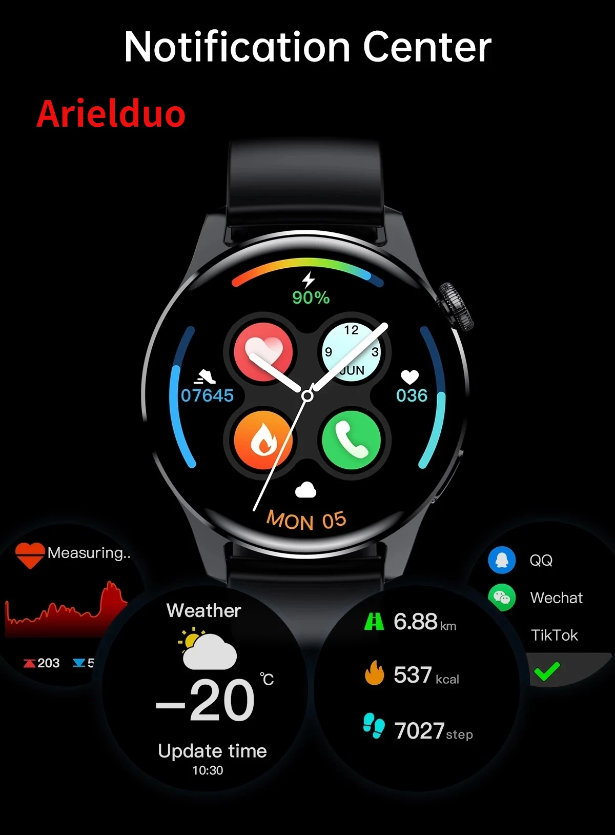 2022New For Smart Watch Men Waterproof Sport Fitness Tracker Weather Display Bluetooth Call Smartwatch For Android IOS