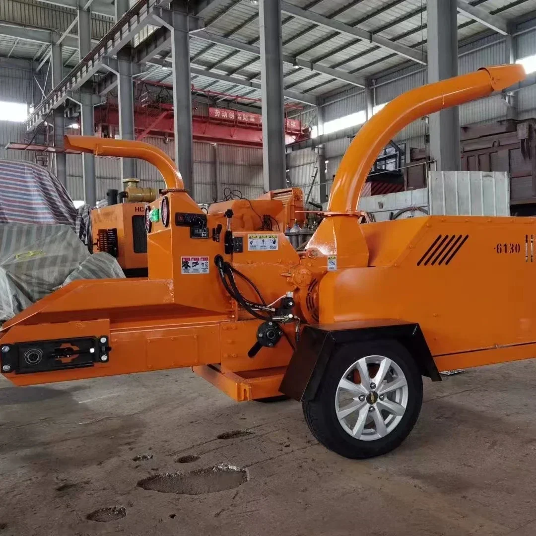 32HP 55HP мобильная дизельная фабрика дробилка по дереву машина для изготовления