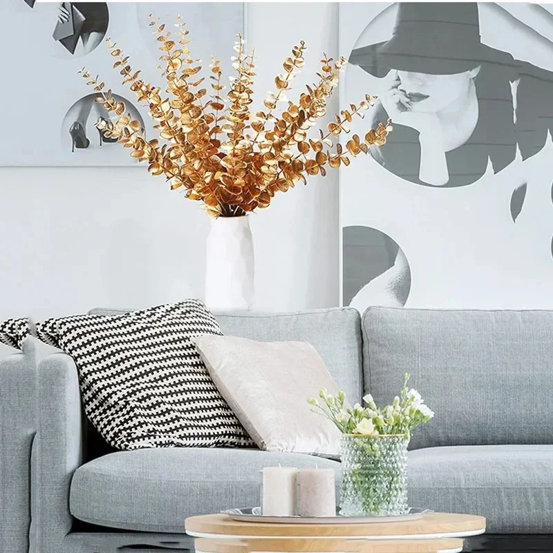 Цветочная композиция из листьев эвкалипта имитация зеленого растения украшение