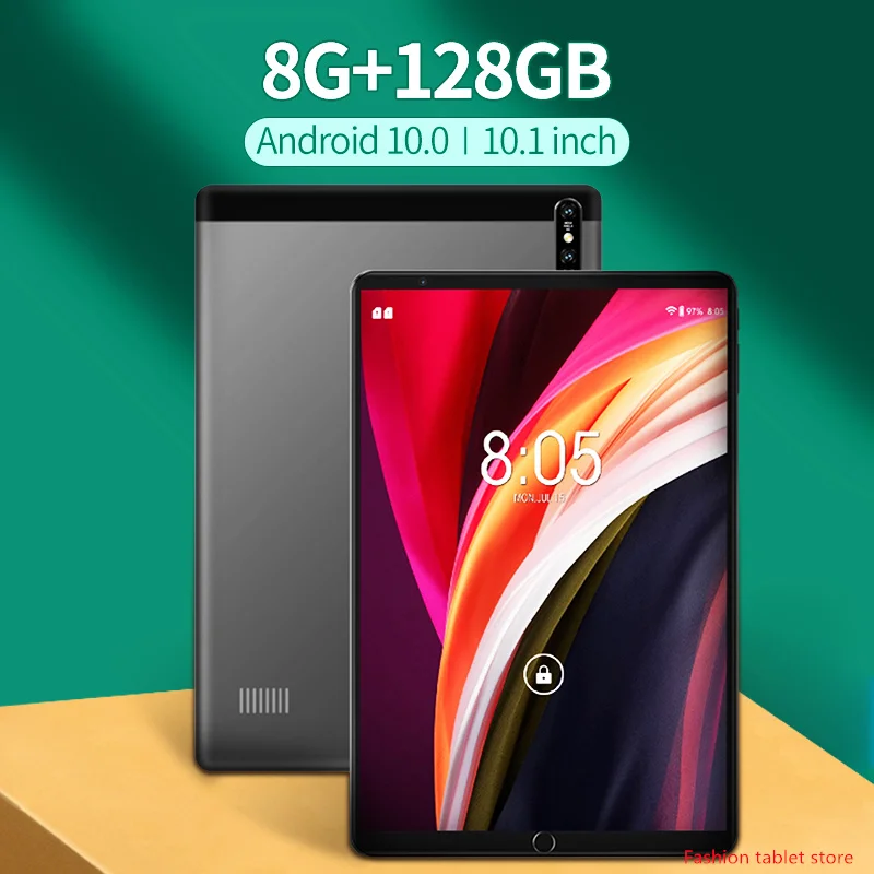 

2022 Global Version 10.1 inch tablet Octa Core 8GB RAM 128GB ROM 4G WIFI 1280*800 IPS Dual SIM Card Wifi GPS Android 10.0 Tablet