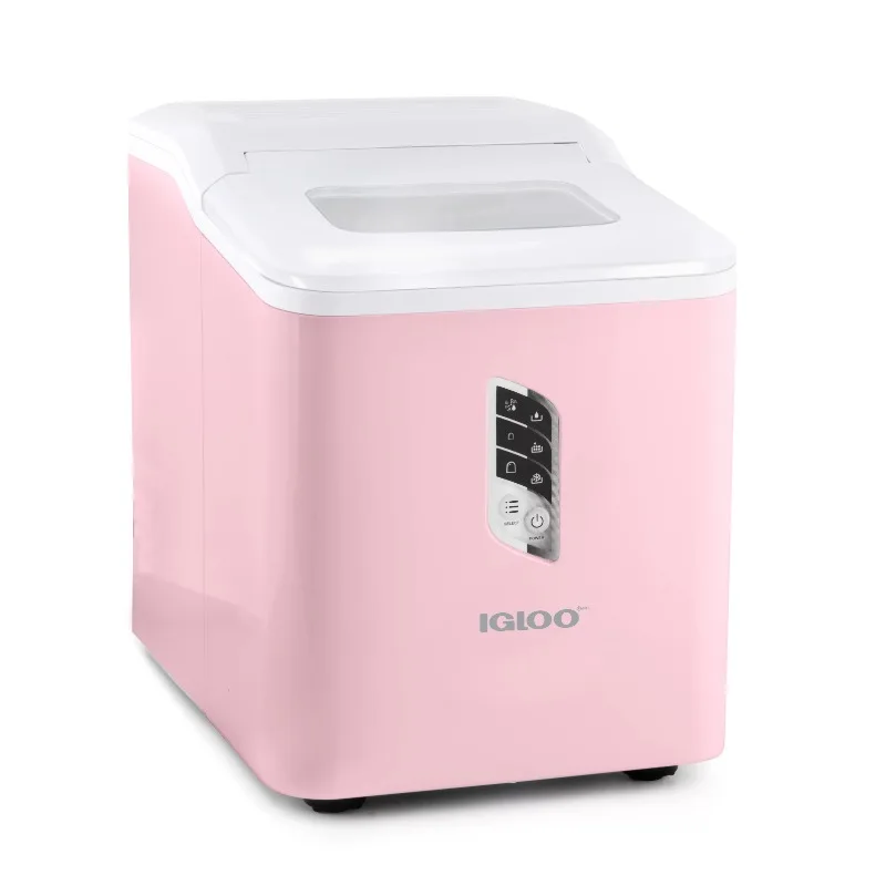 

Igloo IGLICEBSC26PK Self-Cleaning 26-Pound Ice Maker, Pink