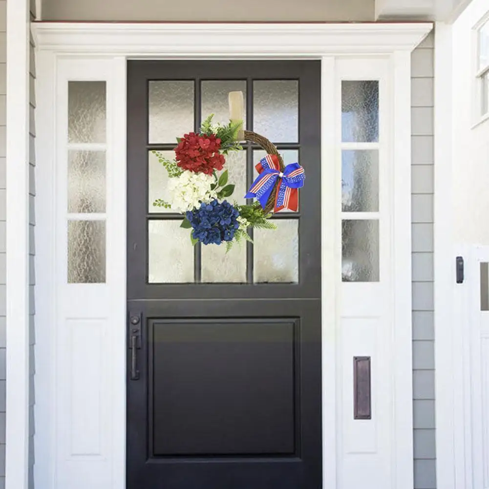 

Usa Independence Day Wreath Artificial Tulip Flower Silk Floral July Garland Home Of Office 4th Day Memorial Decor Wreath R Q7y9