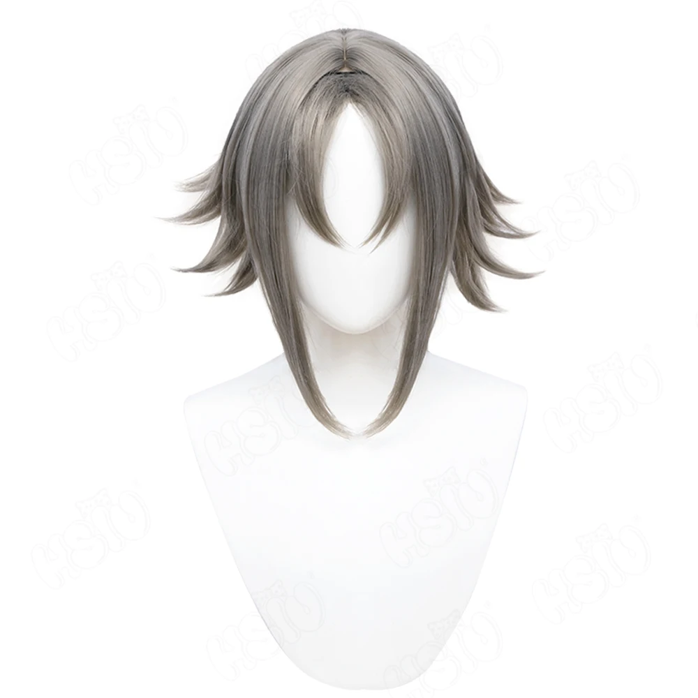 

Mysta Rias Cosplay Wig VTuber Hololive Cosplay Wig gray-brown short hair+Free Wig Cap