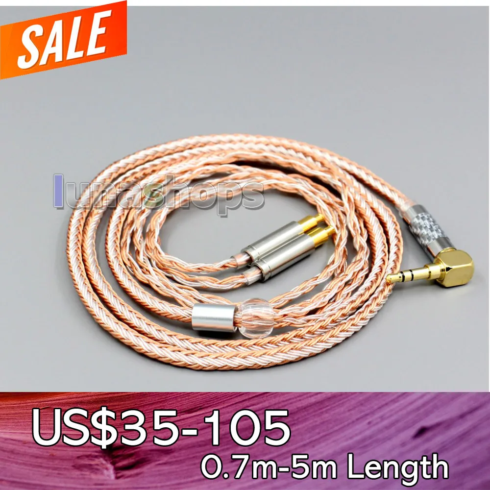 LN006394 3 5 мм 2 4 XLR сбалансированный 16-жильный OCC посеребренный кабель для звуковой