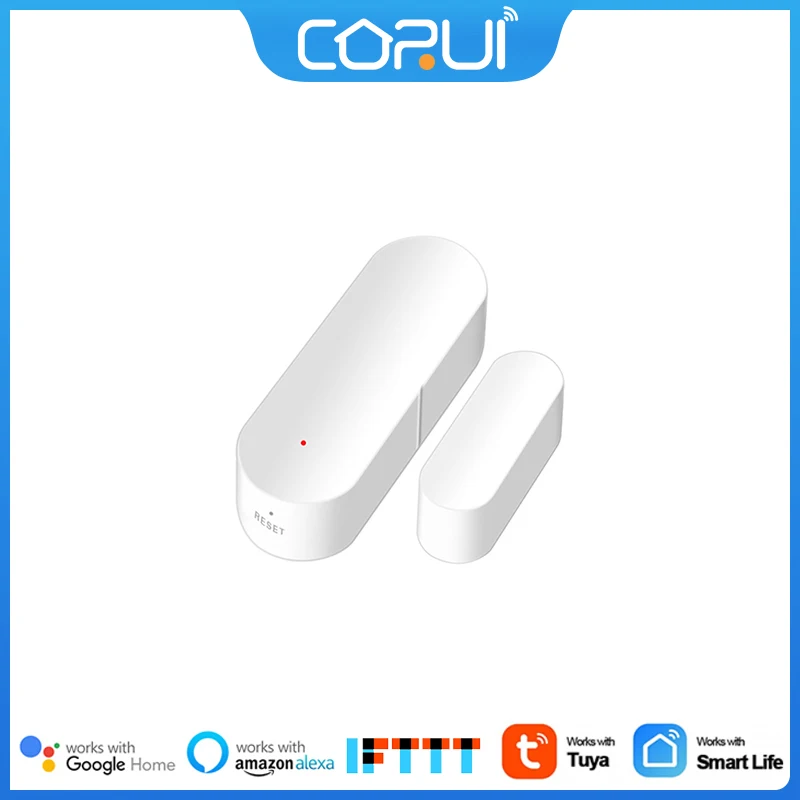 

CoRui ZigBee Smart Door Sensor Window Door Magnetic Alarm Detector Independent Magnetic Sensor Work With Alexa And Google